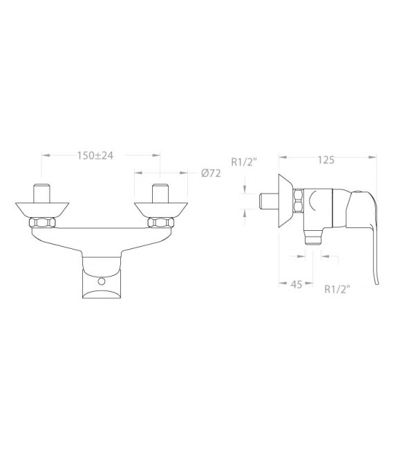 RAMON SOLER 6408 S YPSILON PLUS Grifo Para Ducha Sin Equipo