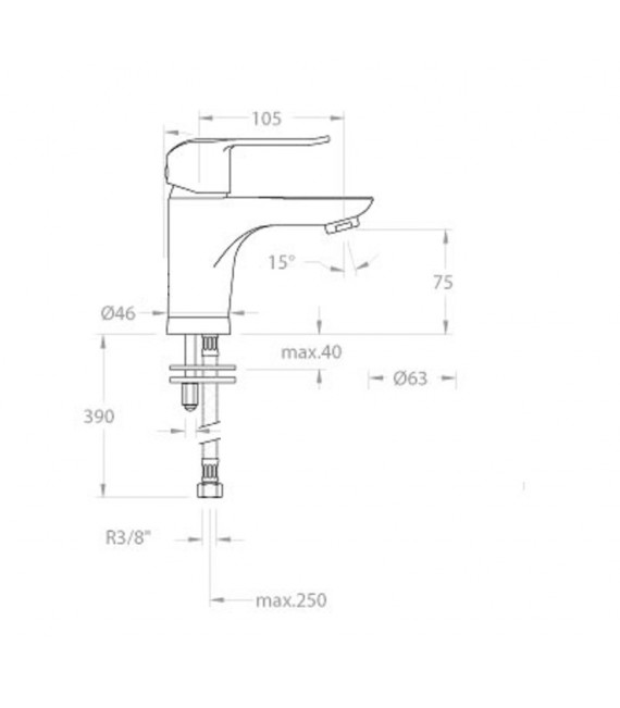 RAMON SOLER 6401 YPSILON PLUS Grifo Lavabo Sin Desagüe
