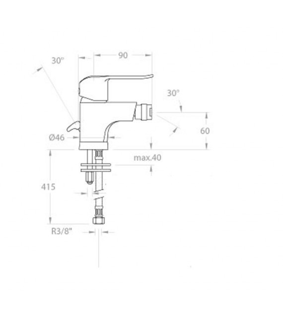 RAMON SOLER 6403 VA YPSILON PLUS Grifo Bidé Con Desagüe