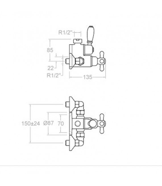 RAMON SOLER 3044 GAUDI Grifo Termostático De Ducha