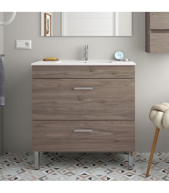 SALGAR ALMAGRO Mueble+Lavabo Roble Eternity Fondo Reducido
