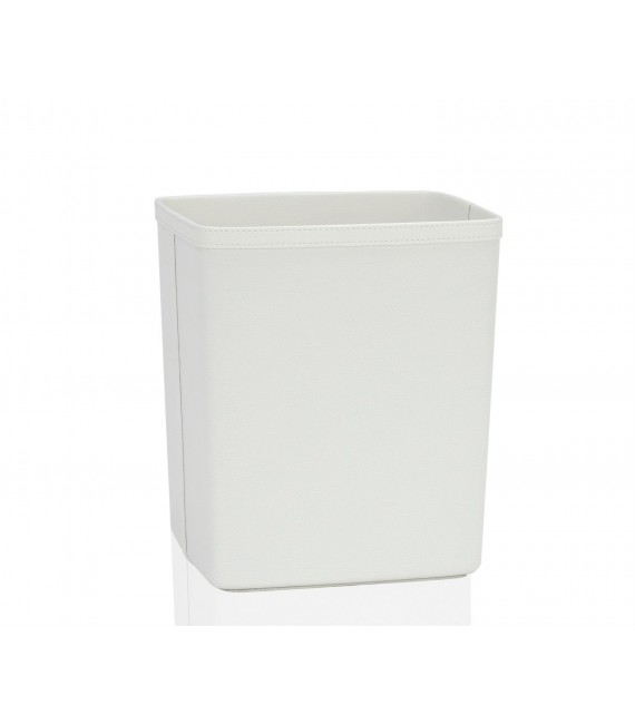 ANDREA HOUSE PA62333 Papelera Efecto Piel Blanca