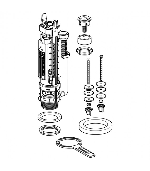 GEBERIT 282.302.21.2 Mecanismo Descarga 290