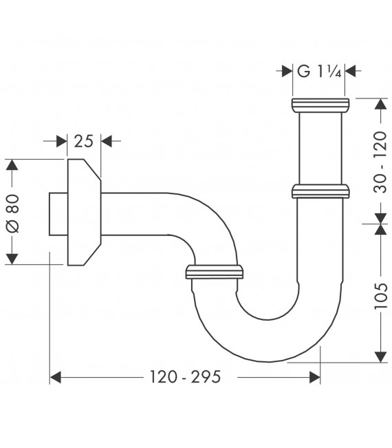HANSGROHE 53010000 Sifón Especial En "S"