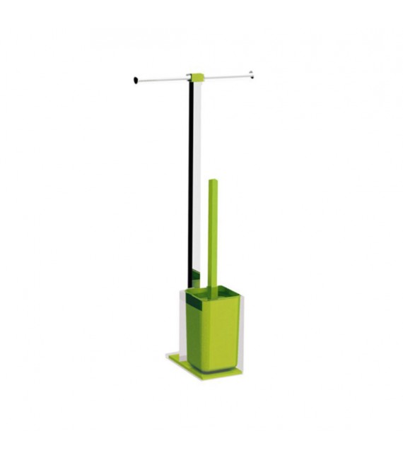 GEDY RA320400000 RAINBOW Columna Portarrollo+Escobillero Verde