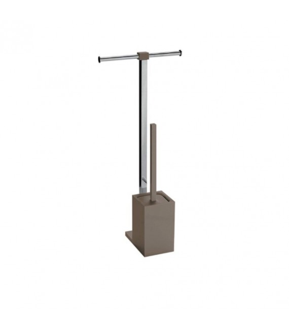 GEDY RA320100000 RAINBOW Columna Portarrollo+Escobillero Gris