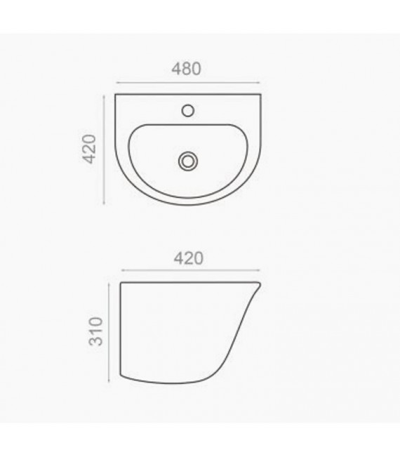 BATHCO 4085 GANTE Lavabo Suspendido