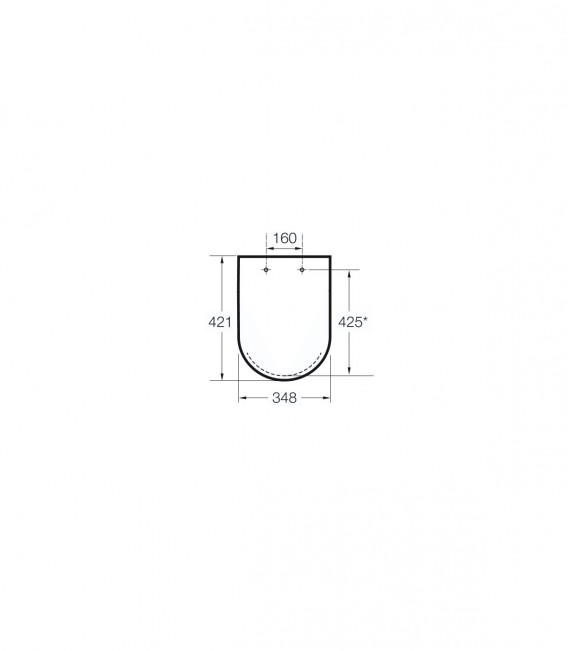 ROCA A801B6017B VICTORIA Asiento WC Bisagras Inox Pergamon