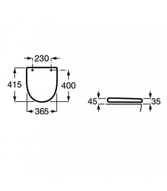 ROCA A8012AB00B MERIDIAN COMPACTO Asiento Wc Blanco