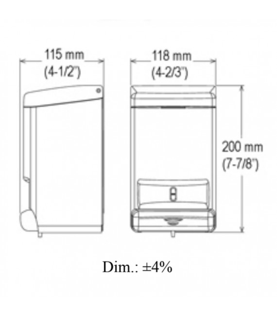 MEDICLINICS DJ0030C Dosificador De Gel Inox Brillo