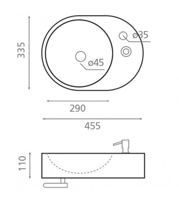 BATHCO 4904/D BENALMADENA Lavabo Con Toallero+Dosificador