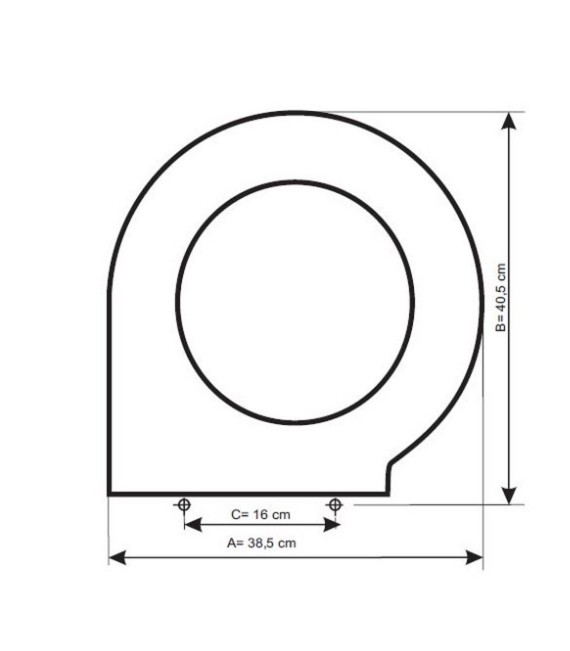 VALADARES 50241001 ASSIMETRICA Tapa Asiento WC Blanca