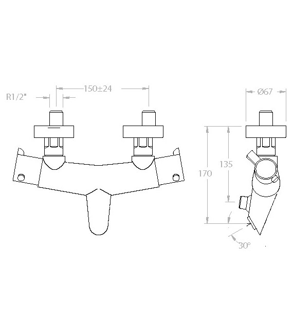 RAMON SOLER 3339S TERMODRAKO Grifo Termostatico Bañera Sin Equipo