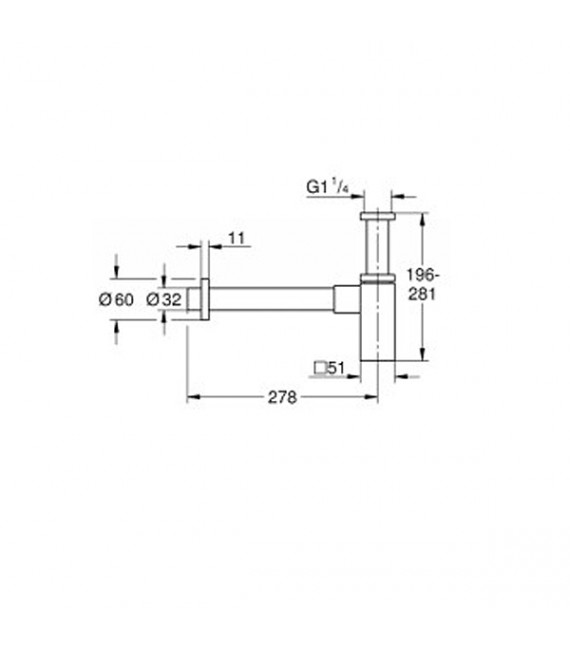 GROHE 40 564 000 Sifón de lavabo