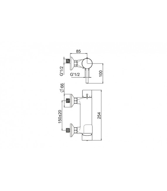 PRESTO 75112 Grifo Hospitalario Tersmostático De Ducha