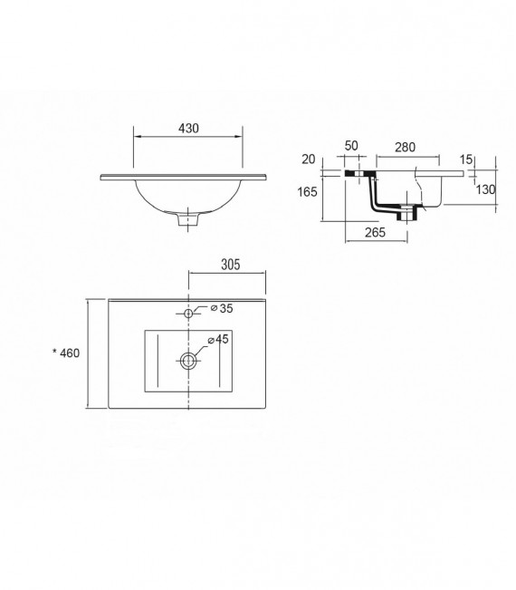 SALGAR 85064 NOJA 855 Mueble+Lavabo Gris Mate