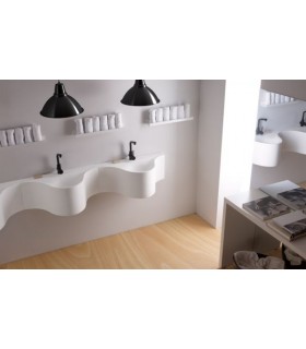 BATHCO 6004 MONTY Lavabo Media Luna Solid Surface