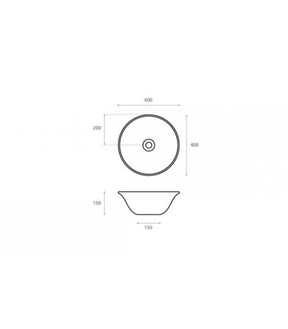 BATHCO 4062/BCRU NEW NORDIC CRUDO Lavabo Conico