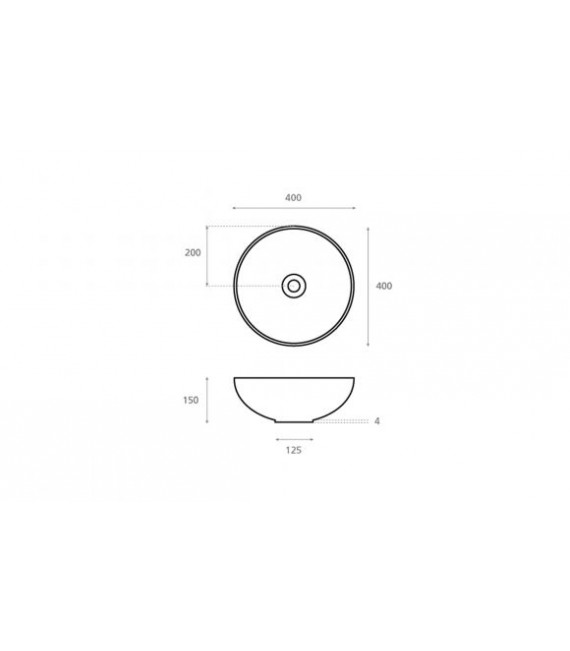 BATHCO 4069 SICILIA Lavabo Porcelana Redondo