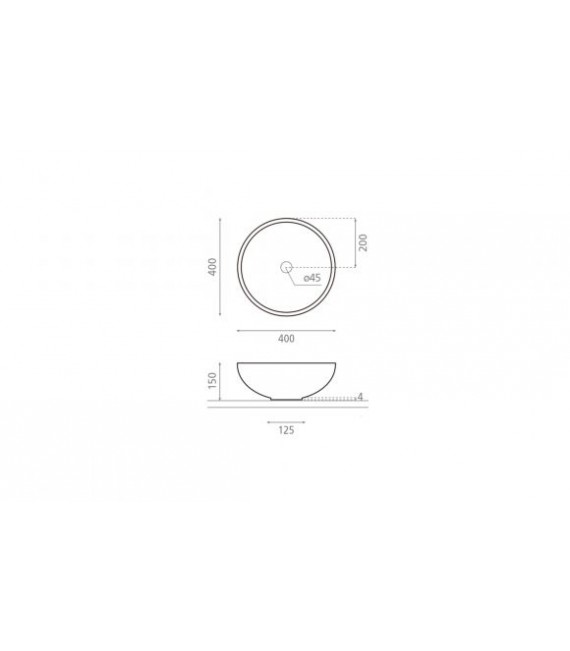 BATHCO 4084N NEW LYS Lavabo Redondo