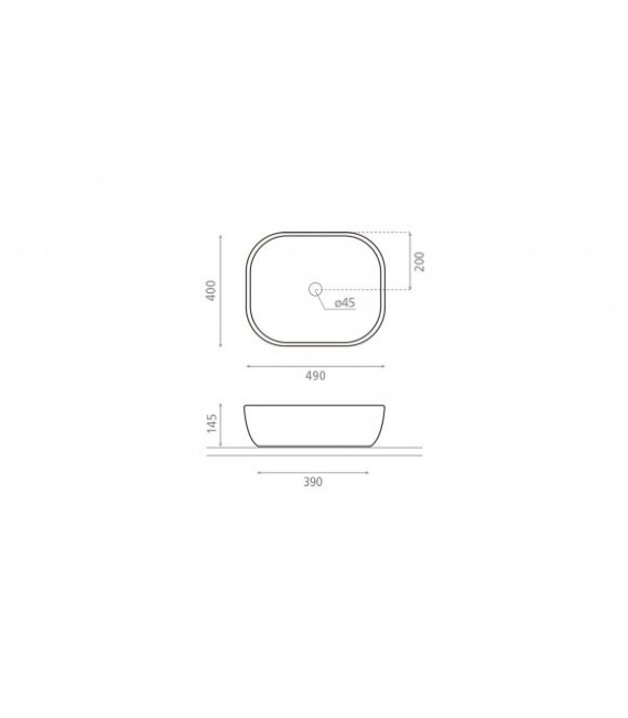 BATHCO 4072 OLEA Lavabo Rectangular