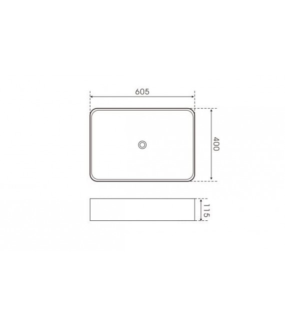 BATHCO 4088 NILO 60 Lavabo encimera rectangular