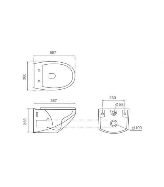 BATHCO 4531/UF TIBER Inodoro Suspendido