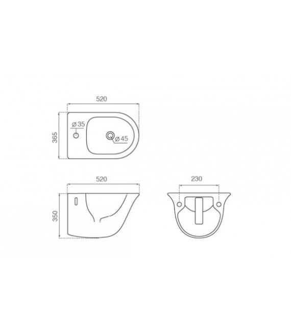 BATHCO 4528 CONGO Bide Suspendido