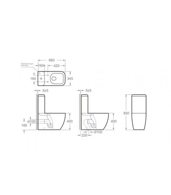 BATHCO 4515R TOLEDO New Inodoro Completo