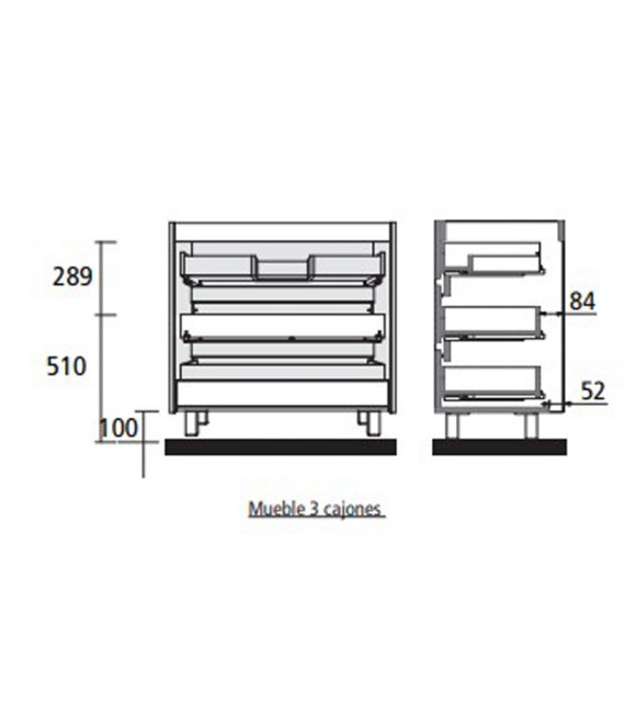 SALGAR 85148 ARENYS Conjunto Mueble 120 Gris Mate