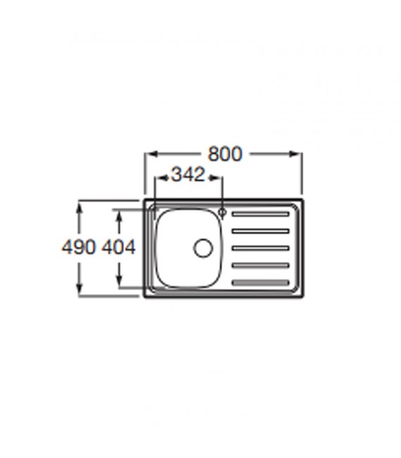 ROCA A870F30801 J-80 Fregadero de 1 cubeta