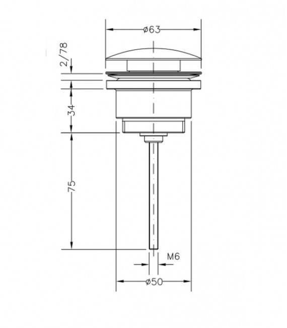 GENEBRE 1002 11 45 CLIC-CLAC Válvula Lavabos/Bidés Luxe Cromo Satinado