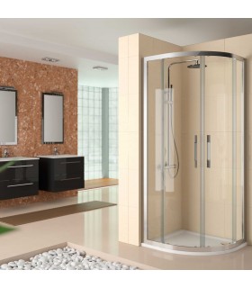 SALGAR CLEAR Mampara Semicircular De Ducha Curva Roca