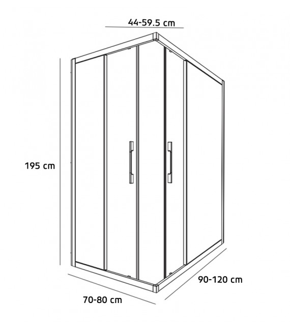 SALGAR CLEAR Mampara Rectangular De Ducha