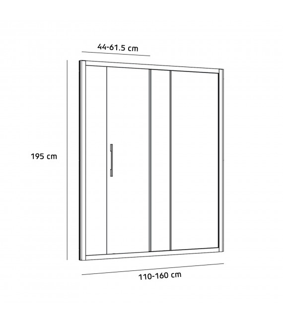 SALGAR CLEAR Mampara Frontal De Ducha