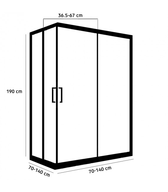 KASSANDRA BEL-LA Mampara Ducha Angular