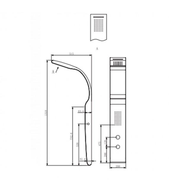 KASSANDRA HELEN Columna Hidromasaje Blanco Y Negro