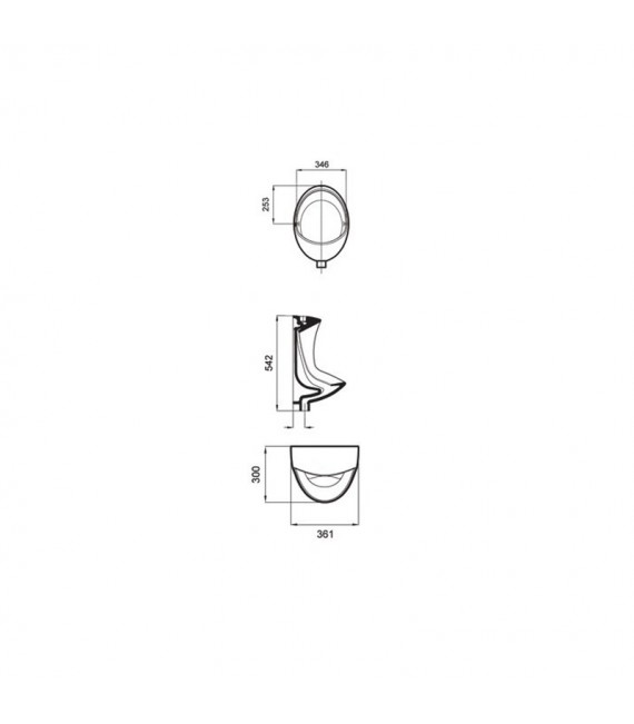 SANITANA PKUR2110C0 PIK Urinario Horizontal