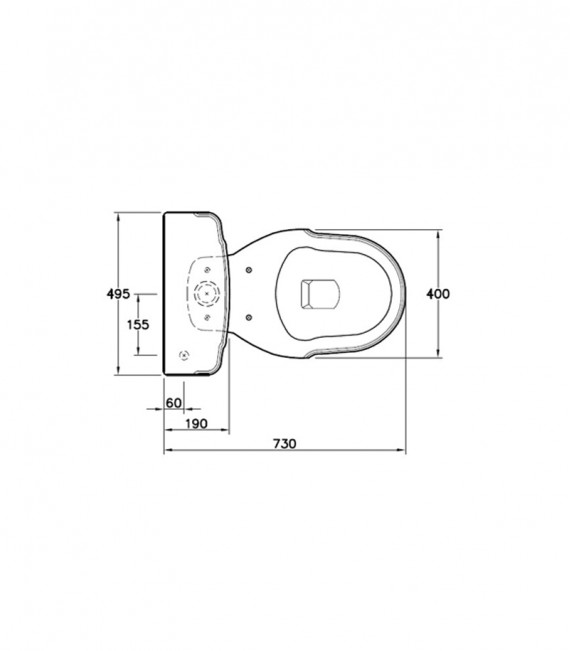 SANITANA GRSC1.P57C0 GRECIA Taza Inodoro Salida Suelo Pergamon