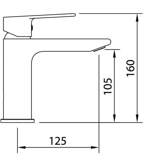 CLEVER 60100 Monomando Lavabo 105 Ec2 Agora Xtreme