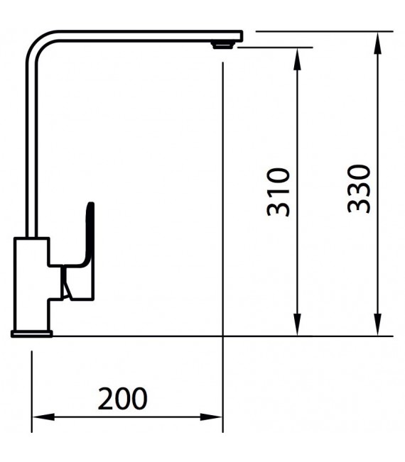 CLEVER 60128 Monomando Fregadero Caño Fundido Saona Slim