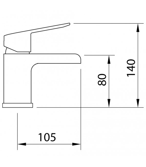 CLEVER 60928 Monomando Lavabo Cascada 60 Ec2 Start Xtreme