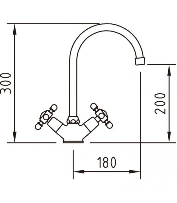 CLEVER 92049 Bm Fregadero Caño Tubo With2 Antigona