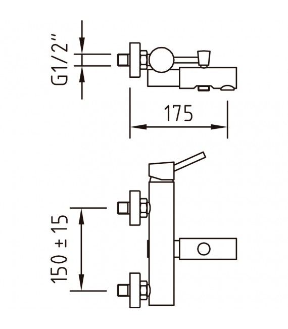 CLEVER 93512 Monomando Baño-Ducha Ec2 Caiman Urban