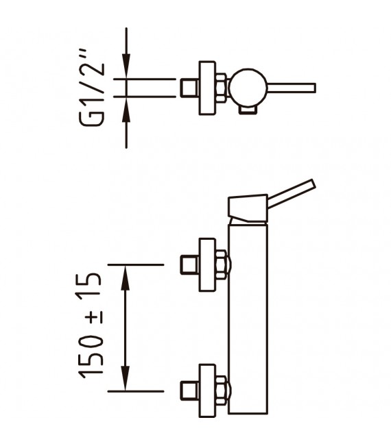 CLEVER 93513 Monomando Ducha Ec2 Caiman Urban