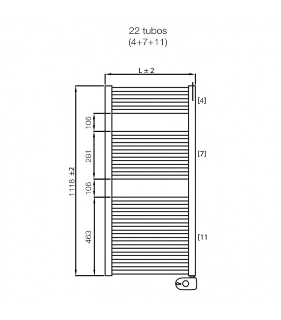 IRSAP EIM048F01 ARES Toallero Blanco 1120