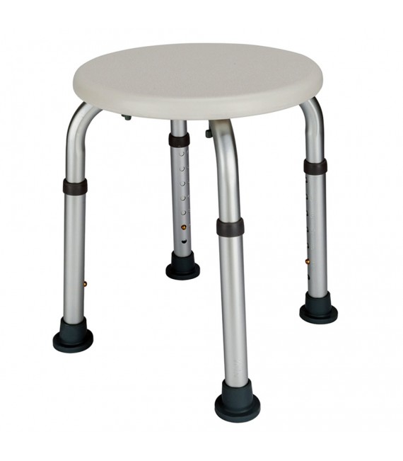 LLAVISAN L144094 Banqueta Ducha Redonda aluminio y blanco