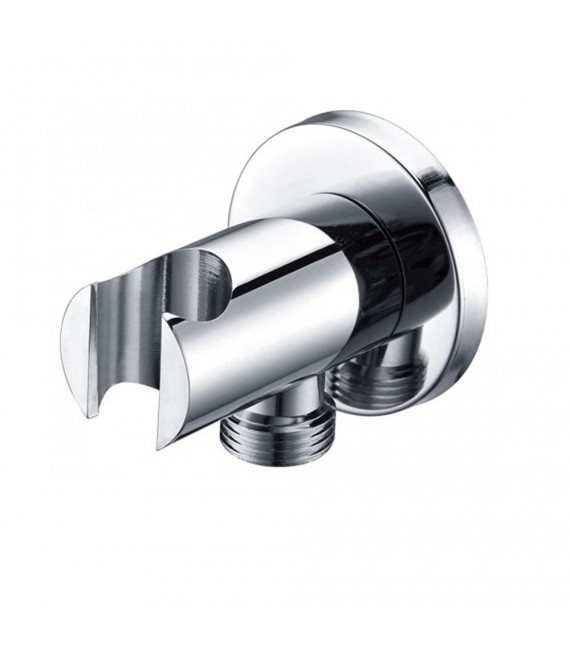 LLAVISAN L295734 Soporte Ducha con toma Redondo Cromo