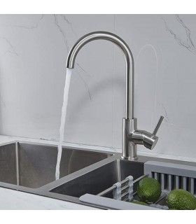 LLAVISAN L163134 VERONA Grifo de cocina monomando acero cepillado