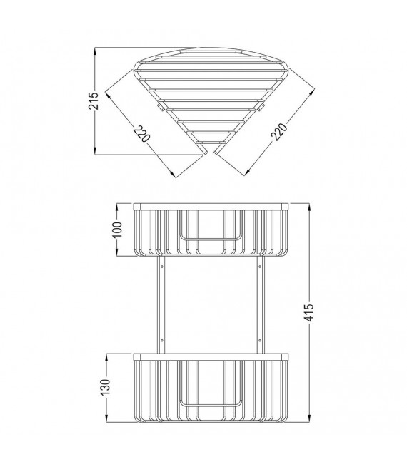 LLAVISAN L133904 BRUMA Cesta Ducha portagel doble